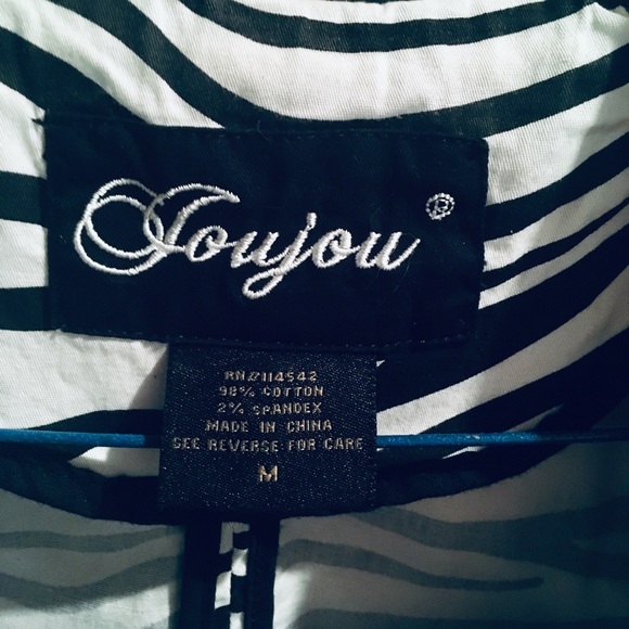 JouJou Zebra Blazer PeaCoat - Picture 3 of 5